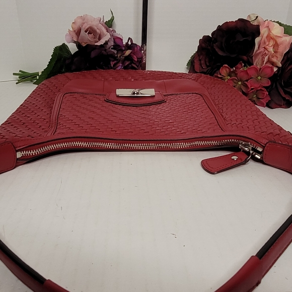 Coach Kristen Woven Leather Hobo/Crossbody Purse E1269-19314 - Picture 7 of 12